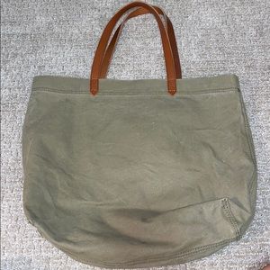 Madewell Green Canvas Tote